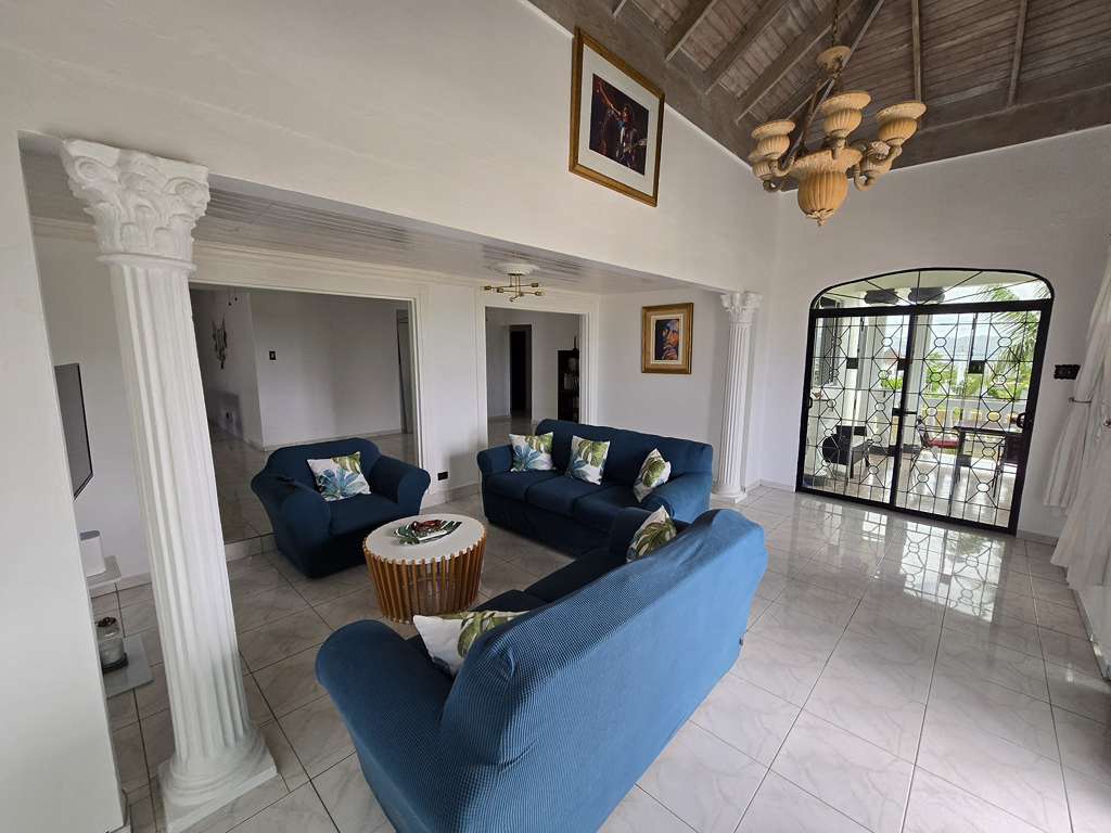 Spacious open-concept living area at Paradise Palms Jamaica