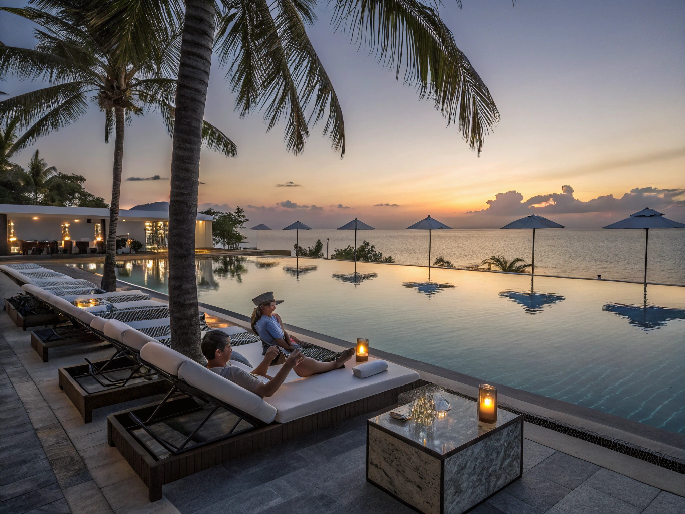 Paradise Palms evening glow